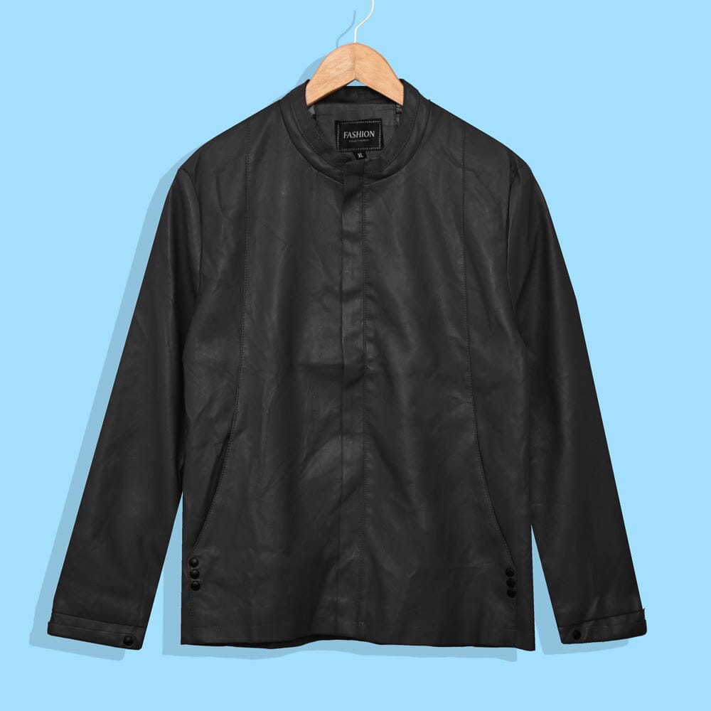 Fashion Men's Granada PU Leather Zipper Jacket Men's Jacket First Choice Black L 