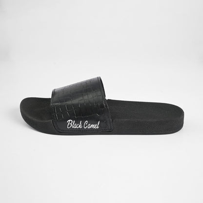 Black Camel Men's Nazaire Texture Style Printed Design Slides Men's Shoes Hamza Traders Black EUR 39 