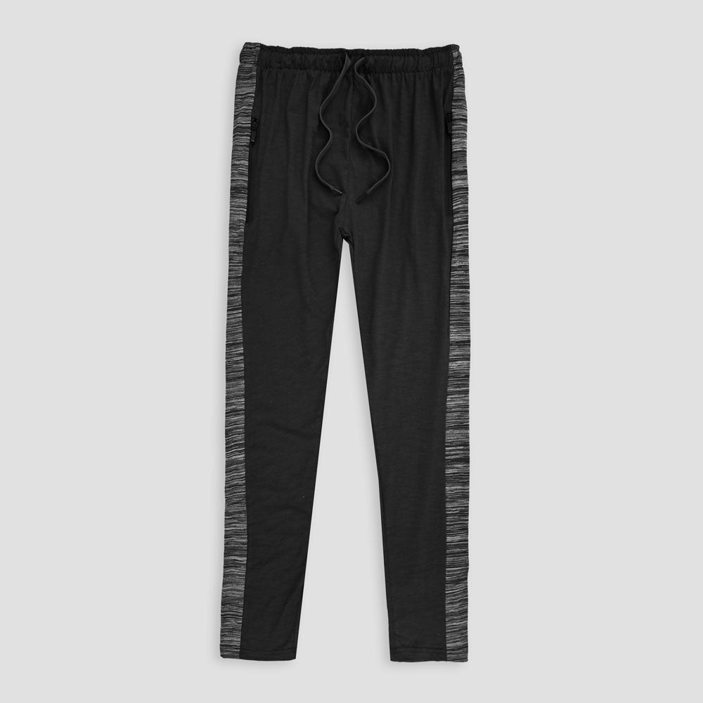 MAX 21 Men's Edirne Side Panel Design Single Jersey Loungewear Trousers Men's Sleep Wear SZK Black S 