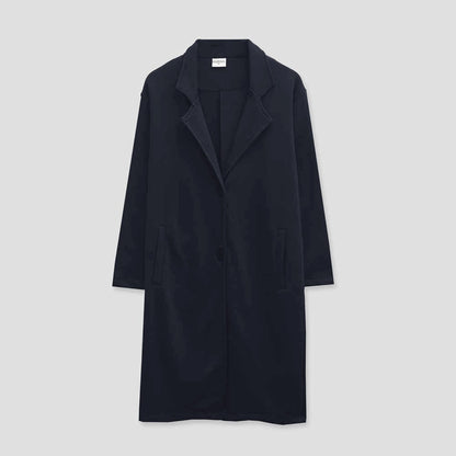 Safina Women's Winter Outwear Bienka British Style Collar Fleece Long Coat Women's Jacket Image Navy XS 