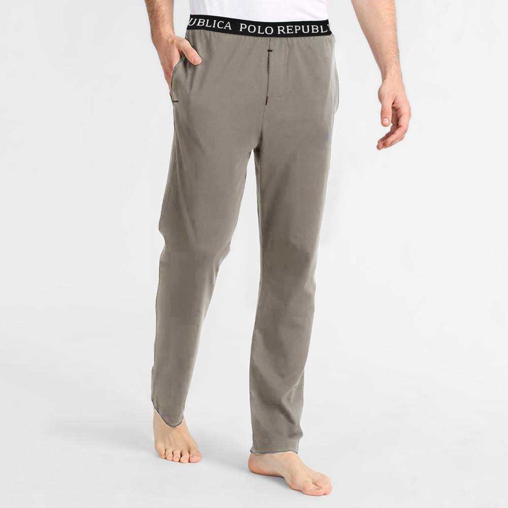  Polo Republica Men's Essentials Jersey Lounge Pants Dark Grey