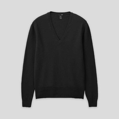 H&M Women's Long Sleeve Ancarta V-Neck Sweater Women's Sweat Shirt IST Black S 