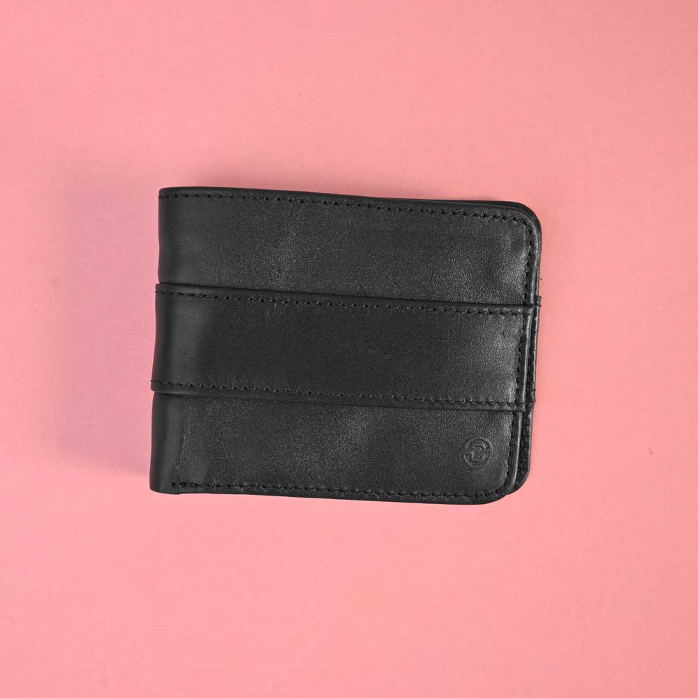 SFS Article: 821 Men's Bi fold Leather Wallet Men's Accessories SFS Black 