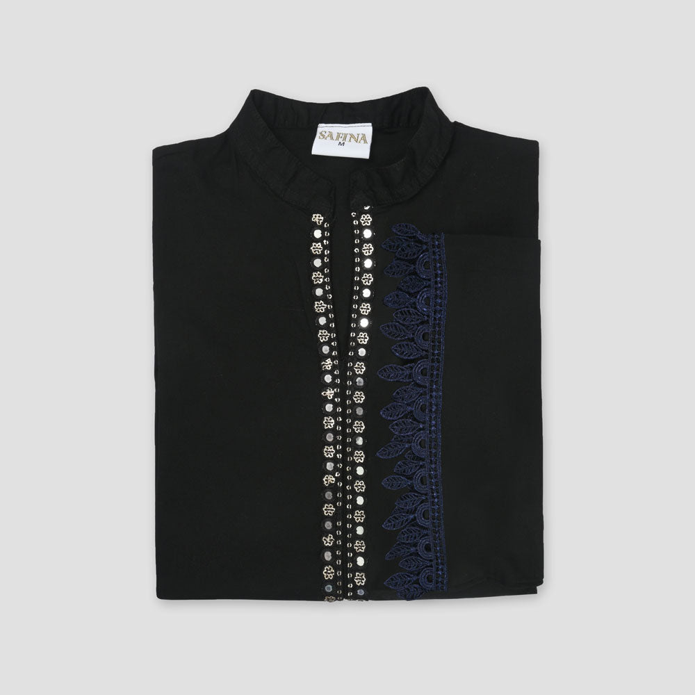 Safina Women’s Londrina Long Sleeve Separates Shirt Women's Casual Top Safina Black & Gold XS 