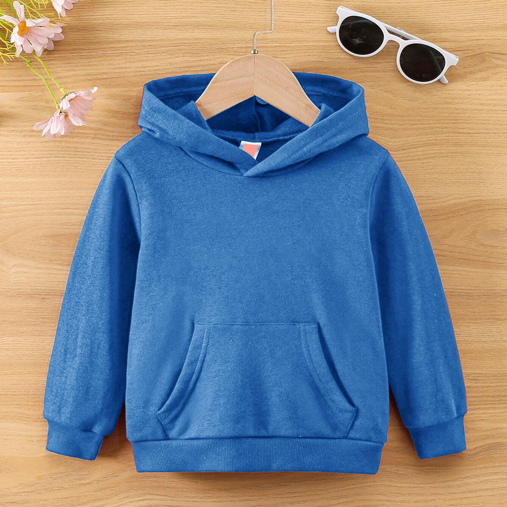 Three Layer Boy's Vicenza Long Sleeve Fleece Pullover Hoodie Boy's Pullover Hoodie IST Blue (XS) 10 Years 