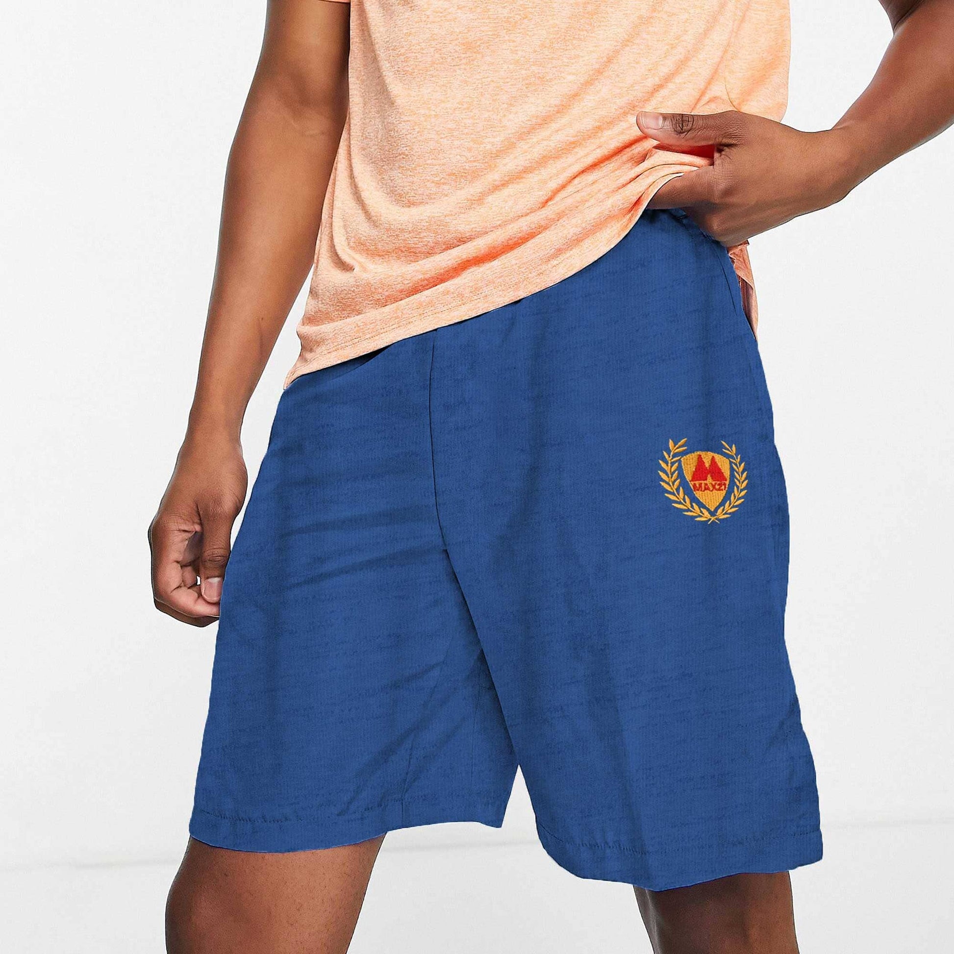 Max 21 Men's Logo Embroidered Jersey Shorts Men's Shorts SZK Blue S 