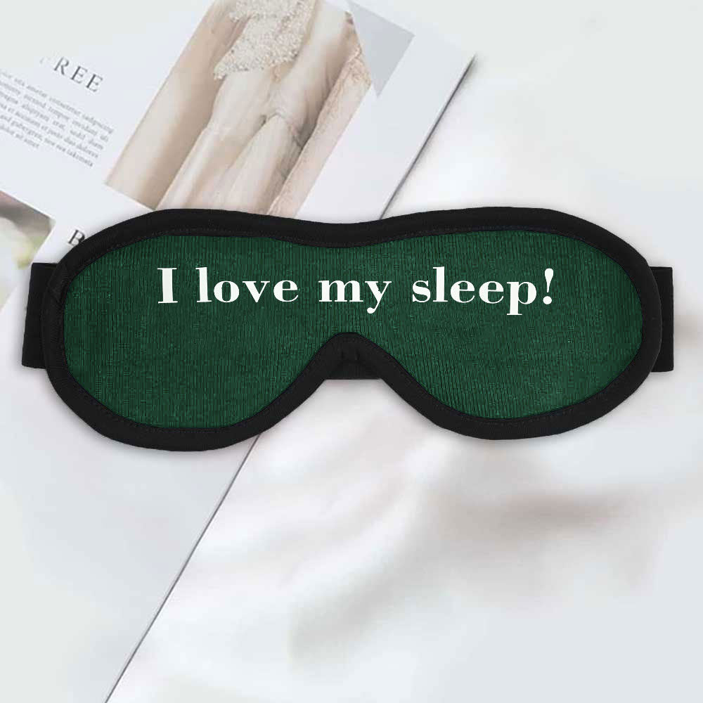 Polo Republica Eye Mask for Sleeping. Made-With-Waste! Eyewear Polo Republica Bottle Green I Love My Sleep 
