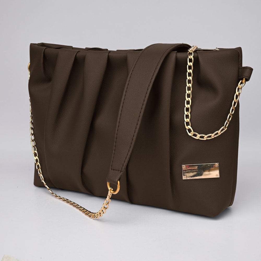 Women's Gustavo Premium Leather Shoulder Bag bag SNAN Traders Brown 