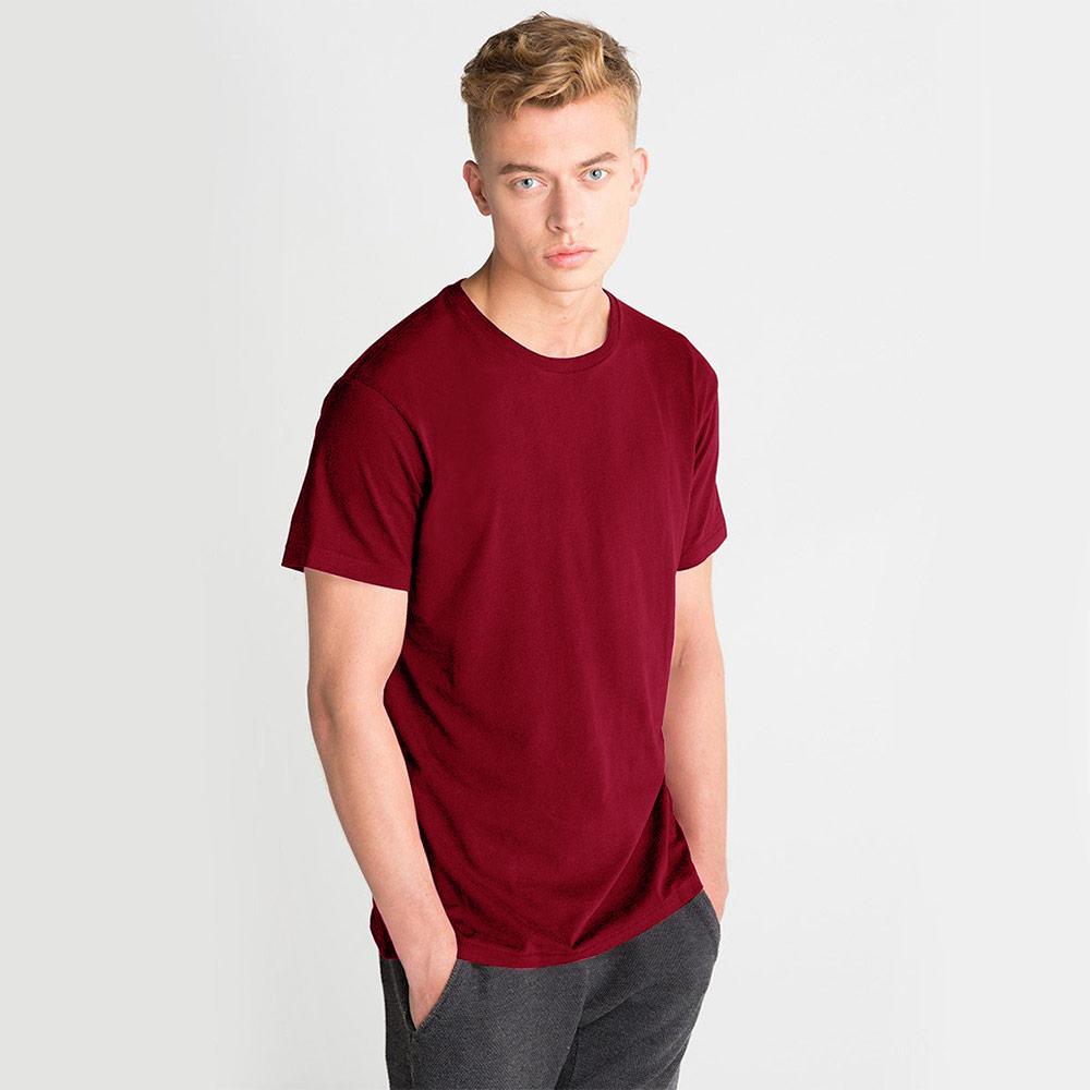 LE Bokrid Short Sleeve B Quality Tee Shirt B Quality Image Burgundy 3XL 