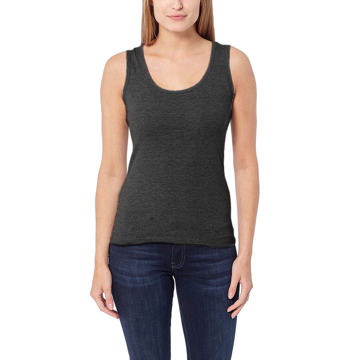 BYD Cropi Vest Women's Tee Shirt Image Charcoal XS 
