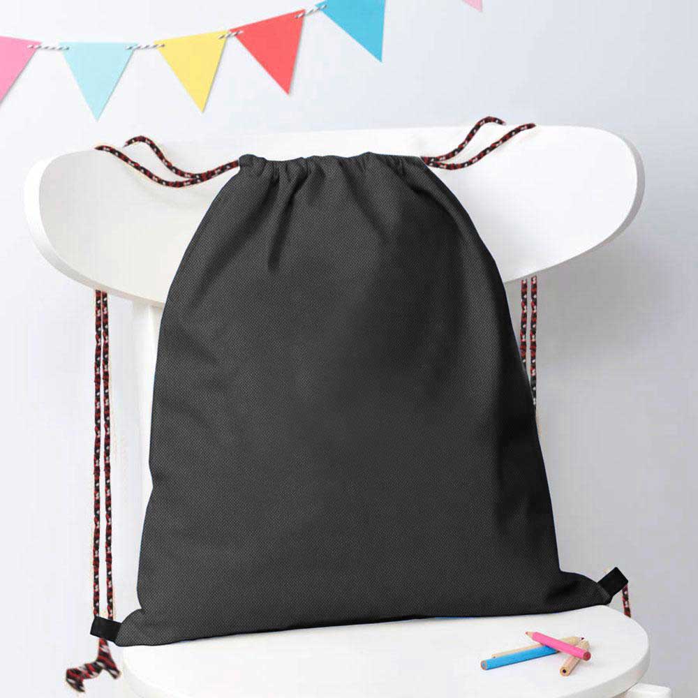 Polo Republica Basics Drawstring Bag. Made-With-Waste Drawstring Bag Polo Republica Charcoal 