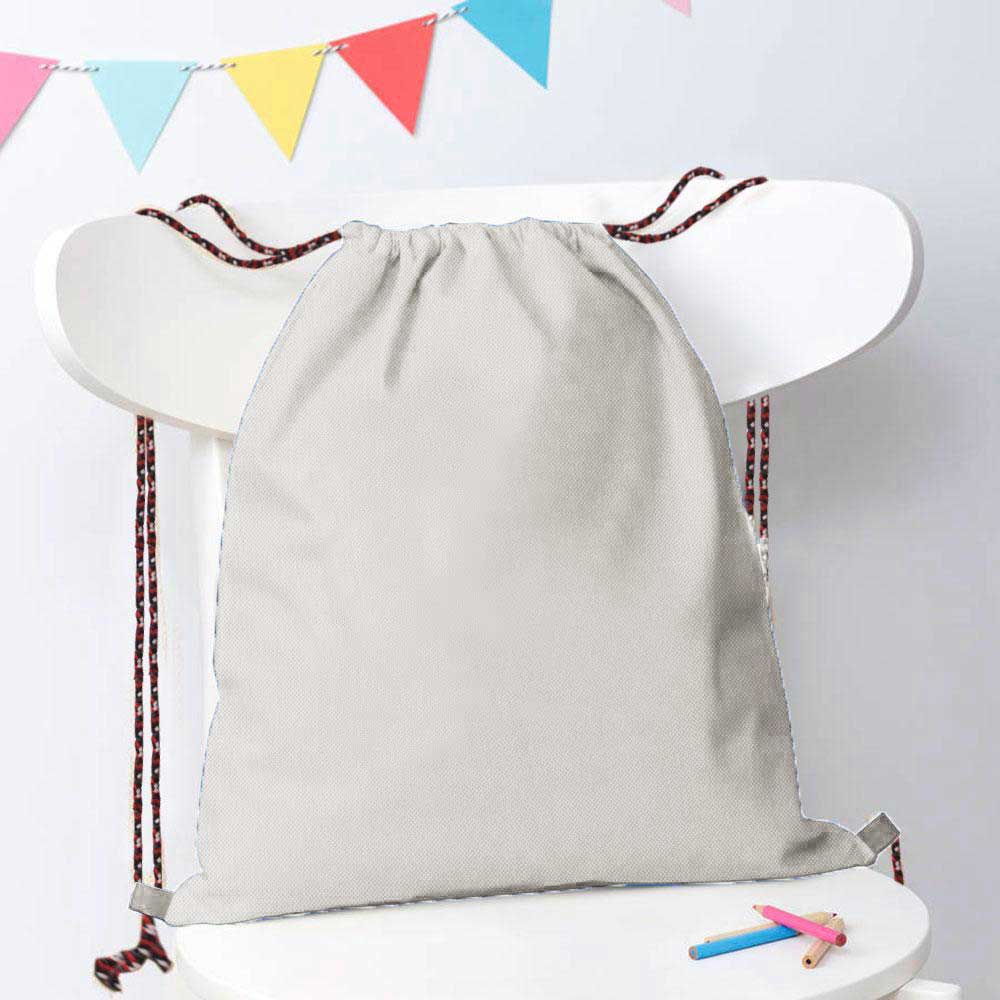 Polo Republica Basics Drawstring Bag. Made-With-Waste Drawstring Bag Polo Republica Cream 