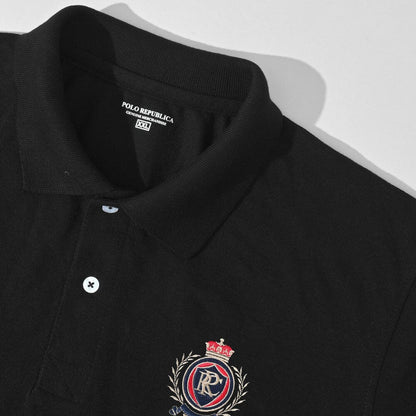 Polo Republica Men's PRC Crest & 5 Embroidered Short Sleeve Polo Shirt Men's Polo Shirt Polo Republica 