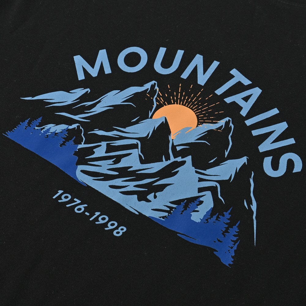 Polo Republica Men's Mountains Printed Short Sleeve Tee Shirt black
