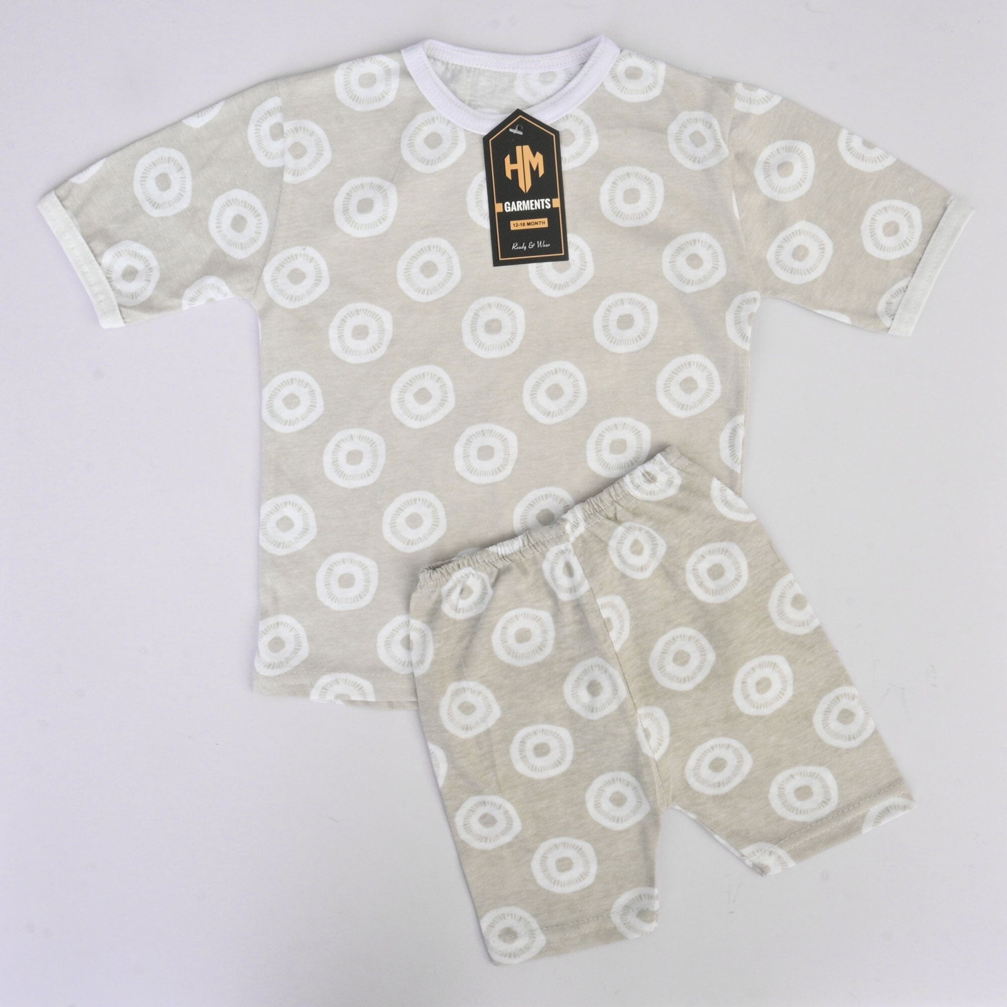 Kid's Aranos Crew Neck Tee and Shorts Set Boy's Suit Set HMG D11 12-18 Months 
