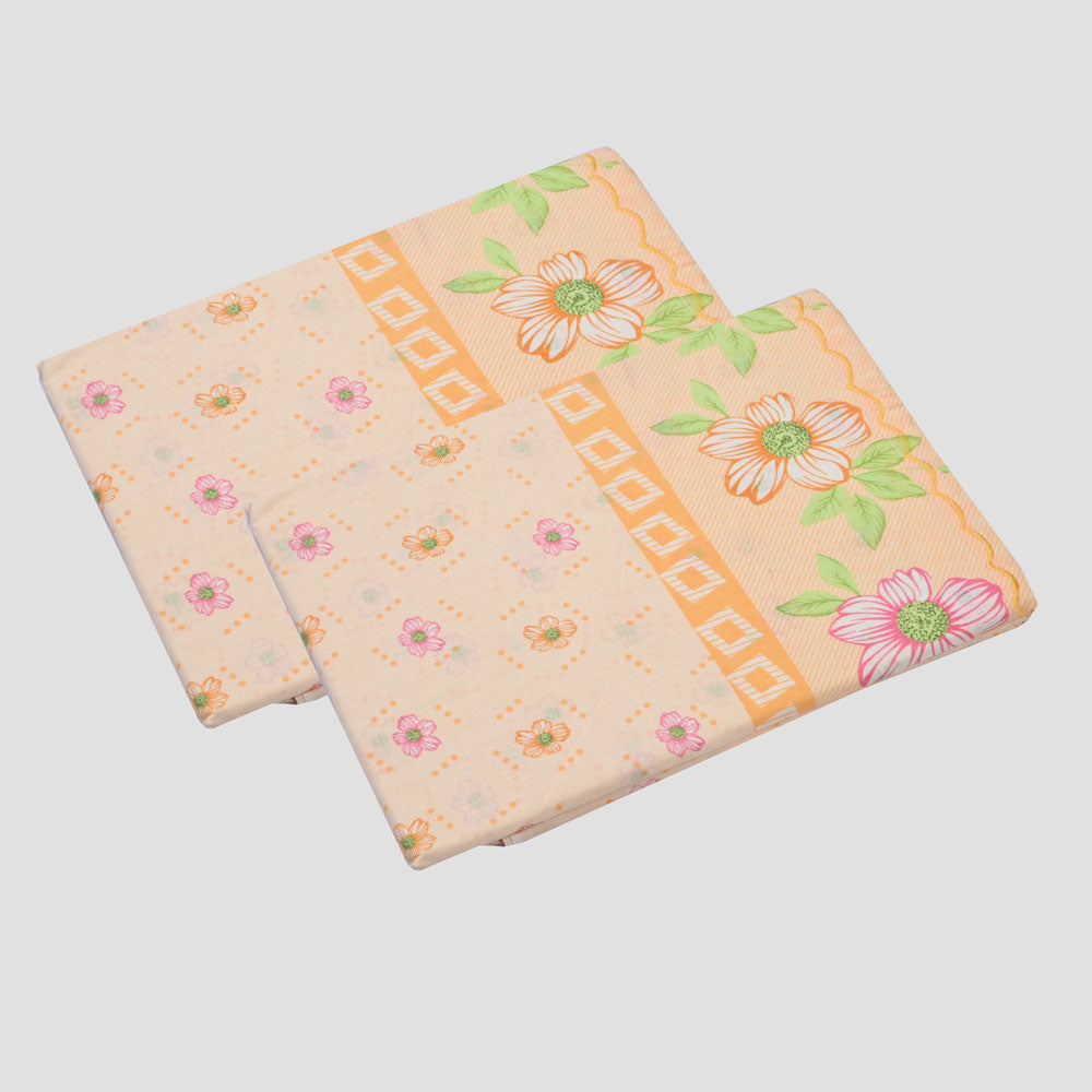 AMO Floral Printed Bed Sheet Set With Pillow Cover