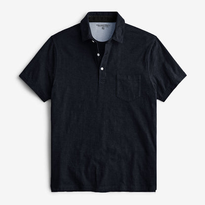 Polo Republica Men's Essentials Tailored Collar Pocket Polo Shirt Dark Navy