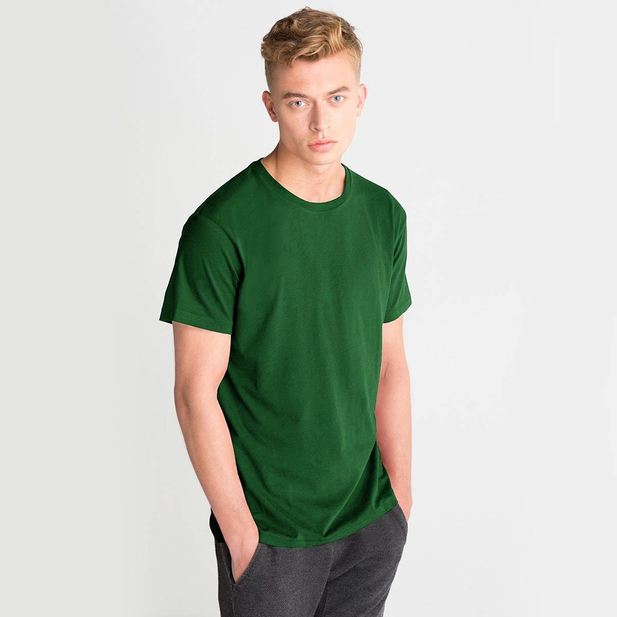 LE Bokrid Short Sleeve B Quality Tee Shirt B Quality Image Dark Green XL 