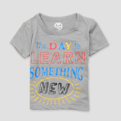 Poler Kid's Learn Something Printed Short Sleeve Tee Shirt Boy's Tee Shirt IBT Heather Grey 3-6 Months 