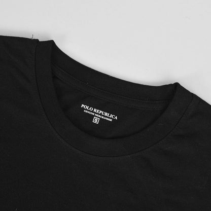 Polo Republica Men's Mountains Printed Short Sleeve Tee Shirt black