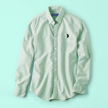 Polo Republica Men's Premium Pony Embroidered Plain Casual Shirt III Men's Casual Shirt Polo Republica Light Mint S 