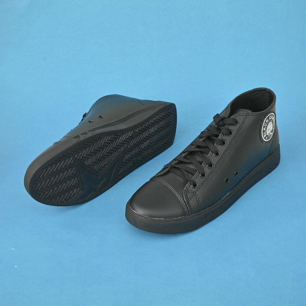 Black Camel Men's PU Leather Long Cut Sneakers Shoes