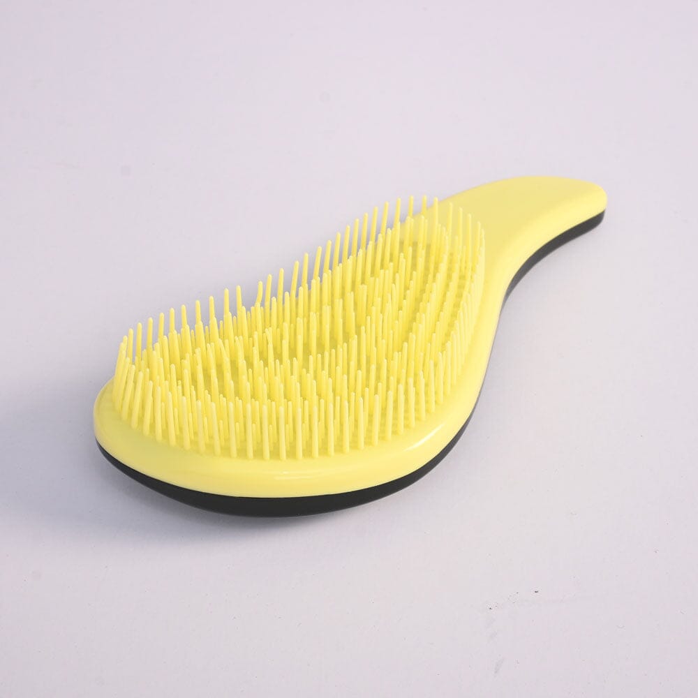 Magic Ravenna Handle Tangles Free Hair Brush General Accessories RAM Black & Yellow 