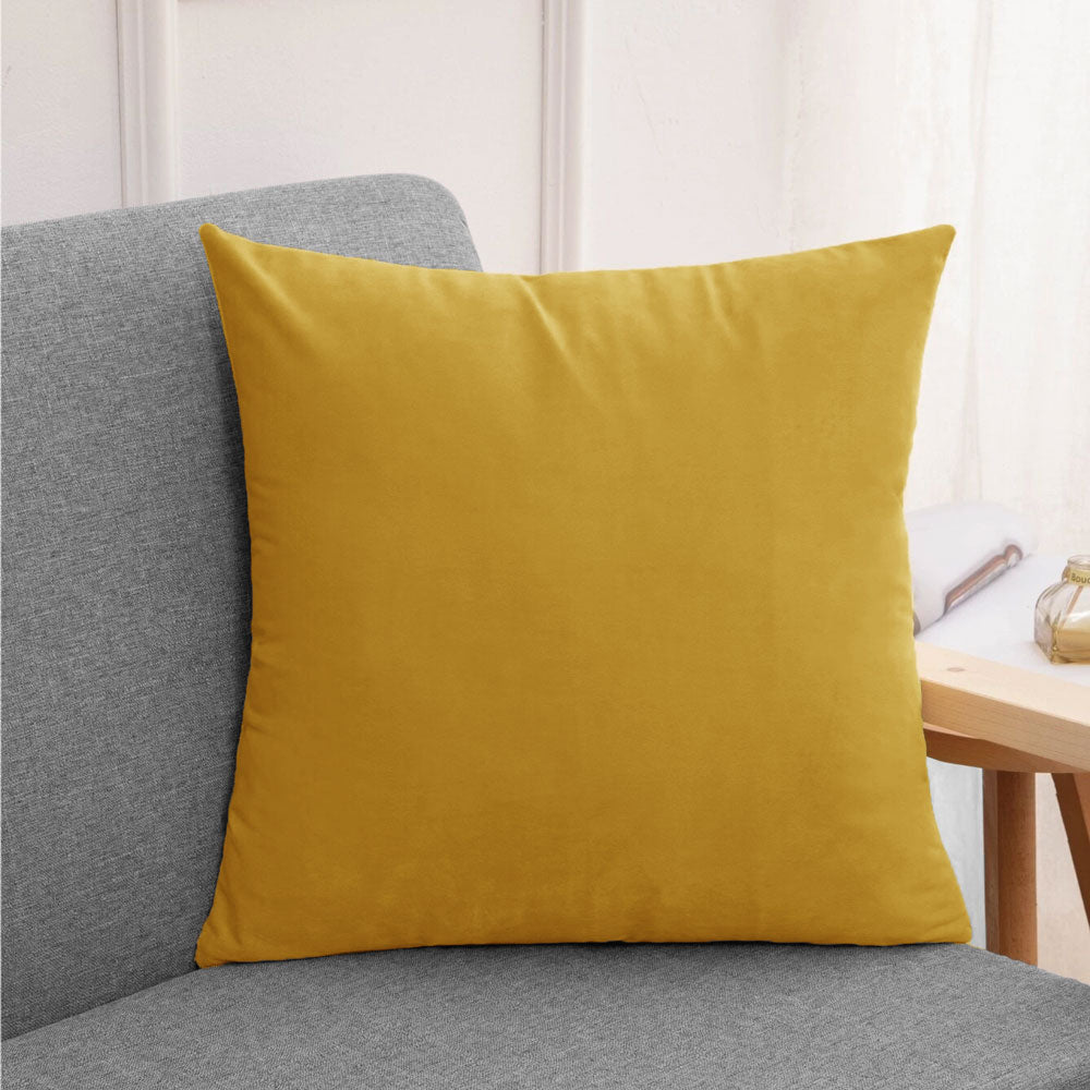 Imperial Silky Satin Solid Cushion Cover Home Textile URA Golden 