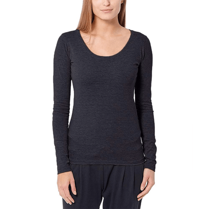 Berydale Women's Long-Sleeve Tee: Elegance in 100% BCI Combed Cotton Graphite XS 