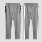 Poler Chitose Men's Super Soft Striped Trousers Heather Grey & White