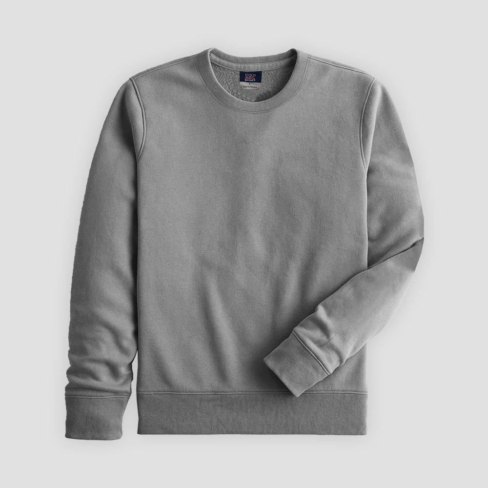 MV Men's Tournai Long Sleeve Fleece Sweat Shirt Men's Sweat Shirt HAS Apparel Grey S 