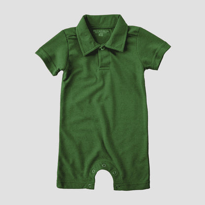 Polo Republica Zodian Short Sleeve Baby Romper Romper Polo Republica Olive Green 0-3 Months 