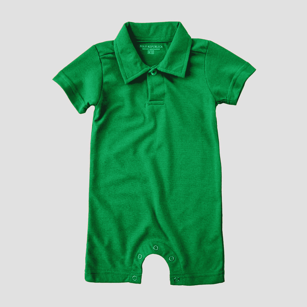 Polo Republica Zodian Short Sleeve Baby Romper Romper Polo Republica Green 0-3 Months 