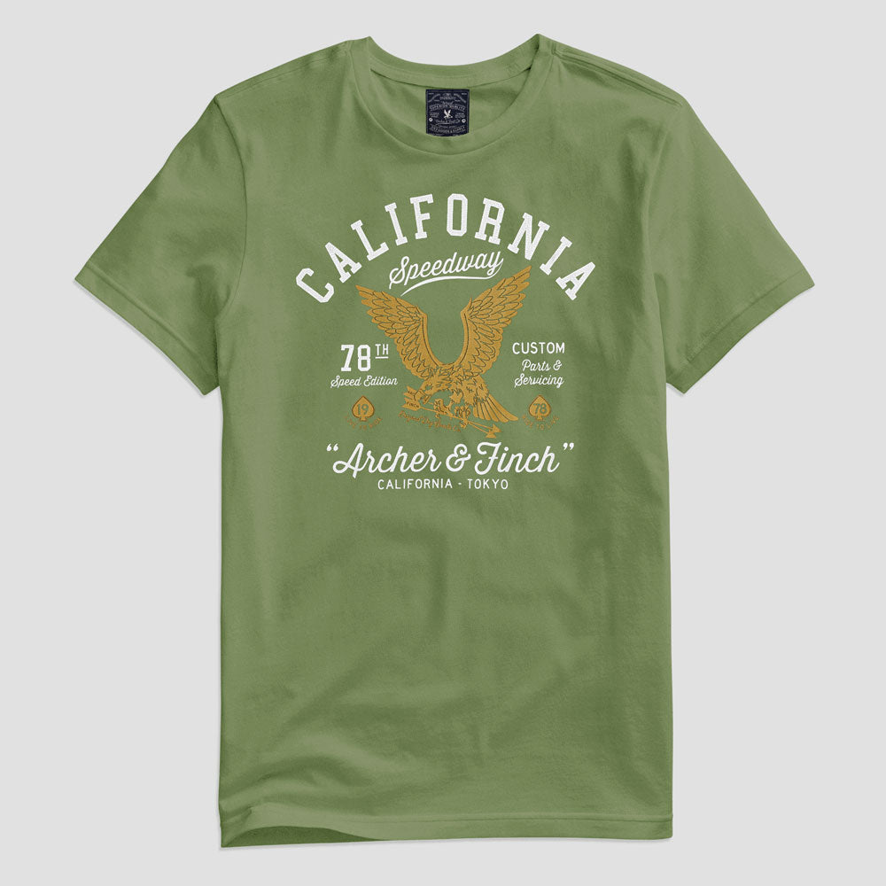 Archer & Finch Men's California Speedway Printed Tee Shirt