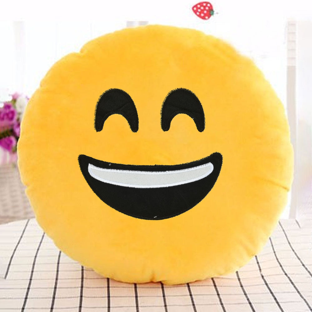 Emoji Printed Style Cushion Cover Cushion Cover De Artistic Grinning Face 