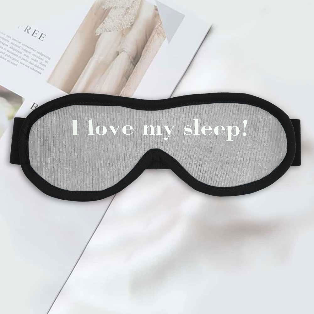 Polo Republica Eye Mask for Sleeping. Made-With-Waste! Eyewear Polo Republica Heather Grey I Love My Sleep 