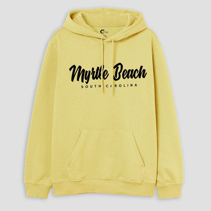 Coastals Well Men's Myrtle Beach Printed Fleece Pullover Hoodie Men's Pullover Hoodie HAS Apparel Lemon Yellow S 