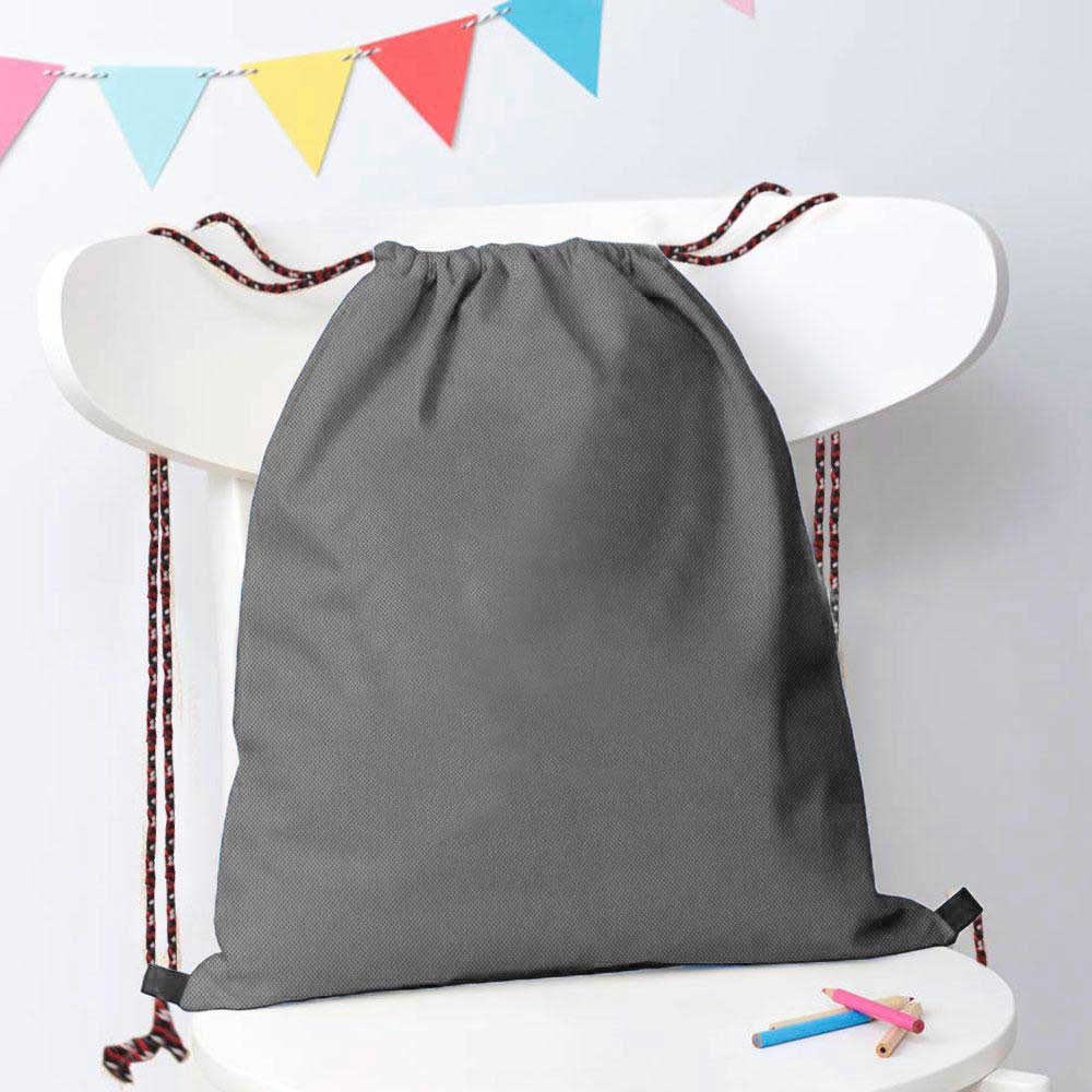 Polo Republica Basics Drawstring Bag. Made-With-Waste Drawstring Bag Polo Republica Slate Grey 