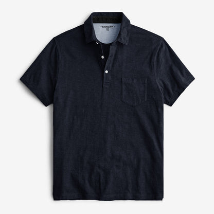 Polo Republica Men's Essentials Tailored Collar Pocket Polo Shirt Light Navy