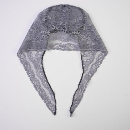 Women's Lovech Net Design Under Scarf Hijab Cap Women's Accessories De Artistic Light Navy 