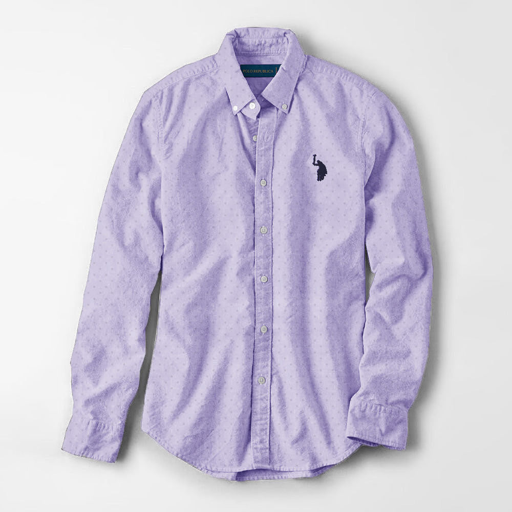 Polo Republica Men's Premium Pony Embroidered Plain Casual Shirt I Men's Casual Shirt Polo Republica Lilac S 