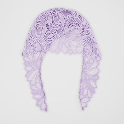 Women's Lovech Net Design Under Scarf Hijab Cap Women's Accessories De Artistic Lilac 