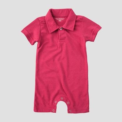 Polo Republica Zodian Short Sleeve Baby Romper Romper Polo Republica Magenta 0-3 Months 
