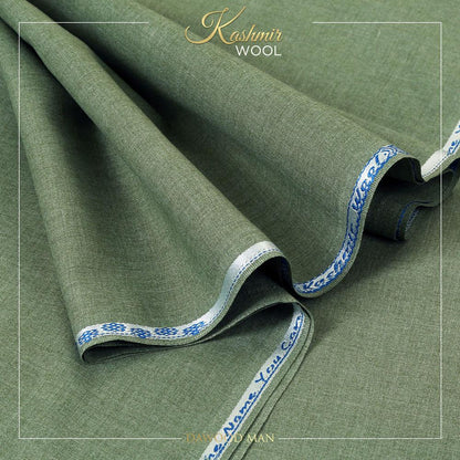 Men's Kashmir Wool Kurta Shalwar-Unstitched Suit Men's Unstitched Suit Reha Home Mallard Green 