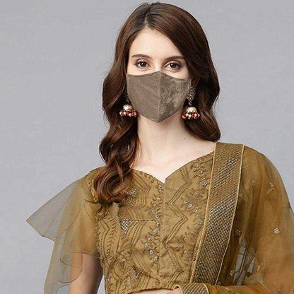 Shadi Wala Mask in Velvet by Polo Republica Face Mask Polo Republica Mud 
