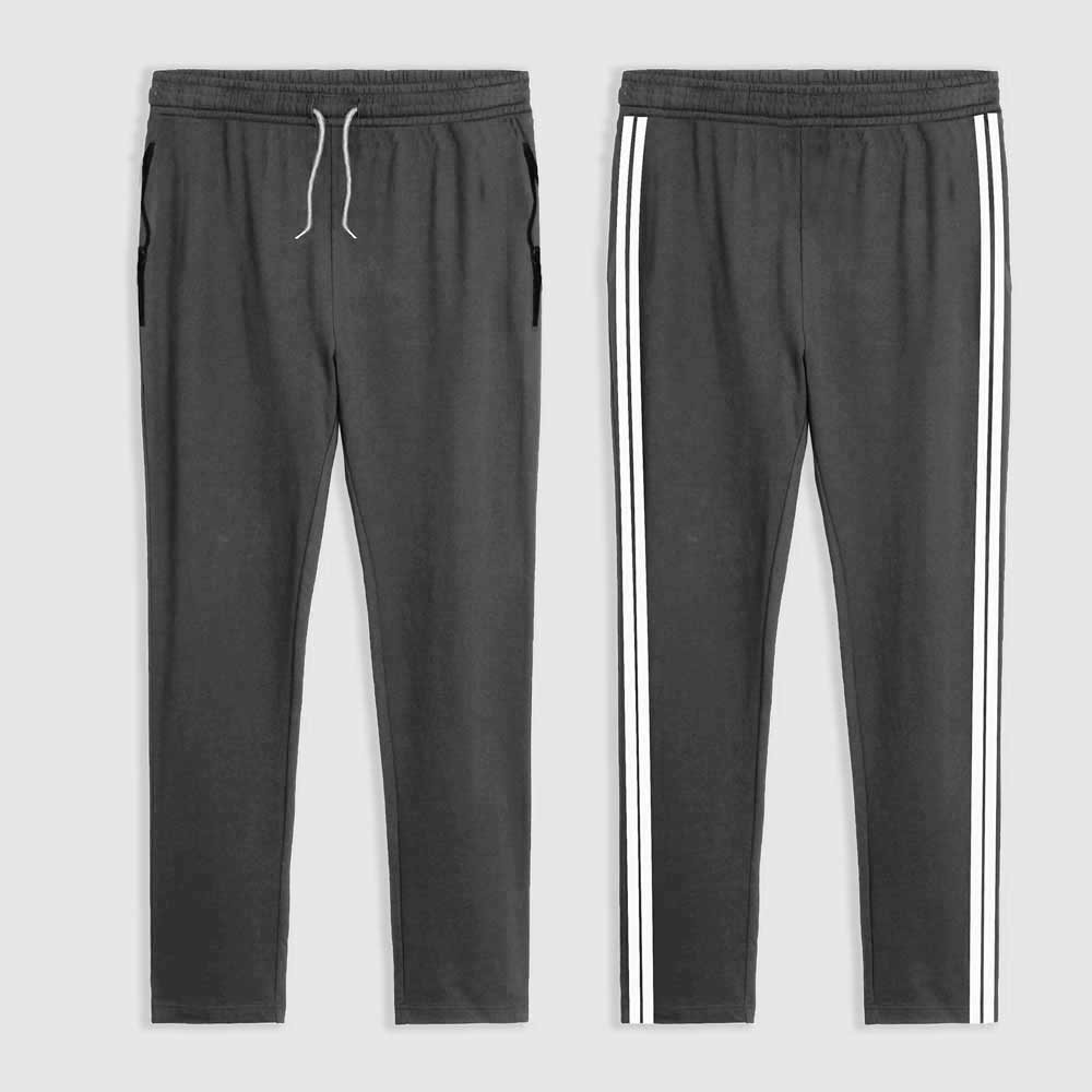 Poler Chitose Men's Super Soft Striped Trousers Charcoal & White