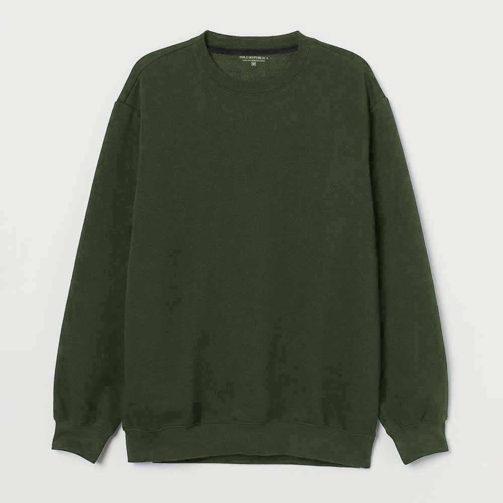 Polo Republica Men's Astrakhan Fleece Sweat Shirt Men's Sweat Shirt Polo Republica Olive S 