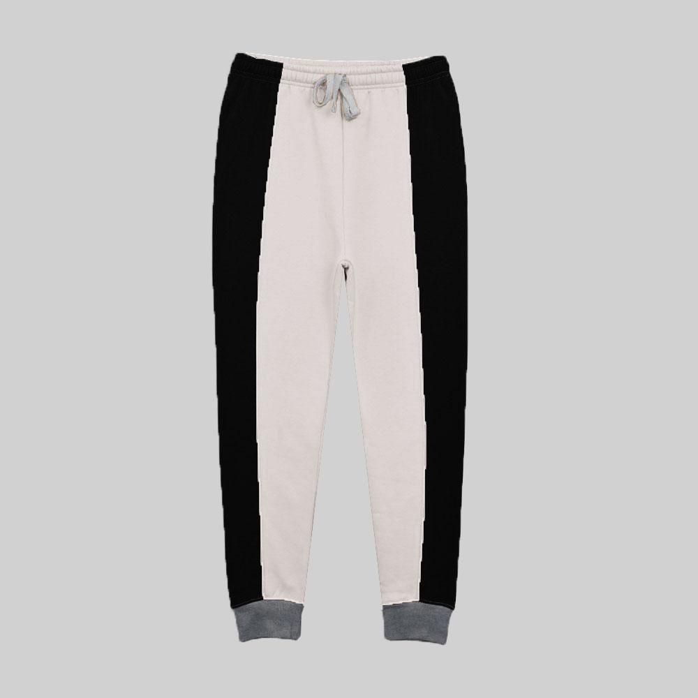 Loops Link Men's Haradok Contrast Strips Fleece Joggers Pants Men's Trousers HAS Apparel Off White S 