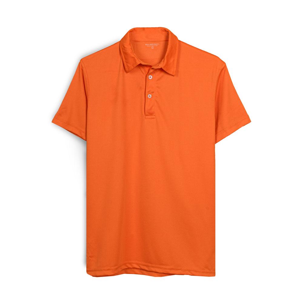 Polo Republica Men's Polyester Mesh Sports Polo Shirt Men's Polo Shirt Polo Republica Orange XS 