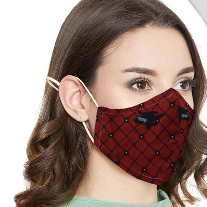 Women's Fashion Anti Viral Double Layered Washable Fabric Face Mask. Certified Ruco Bac AGP Finish Face Mask Image 